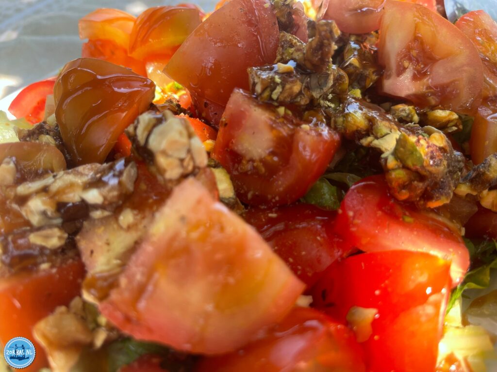 Greek salad; enjoy the traditional greek food at Zorbas Island